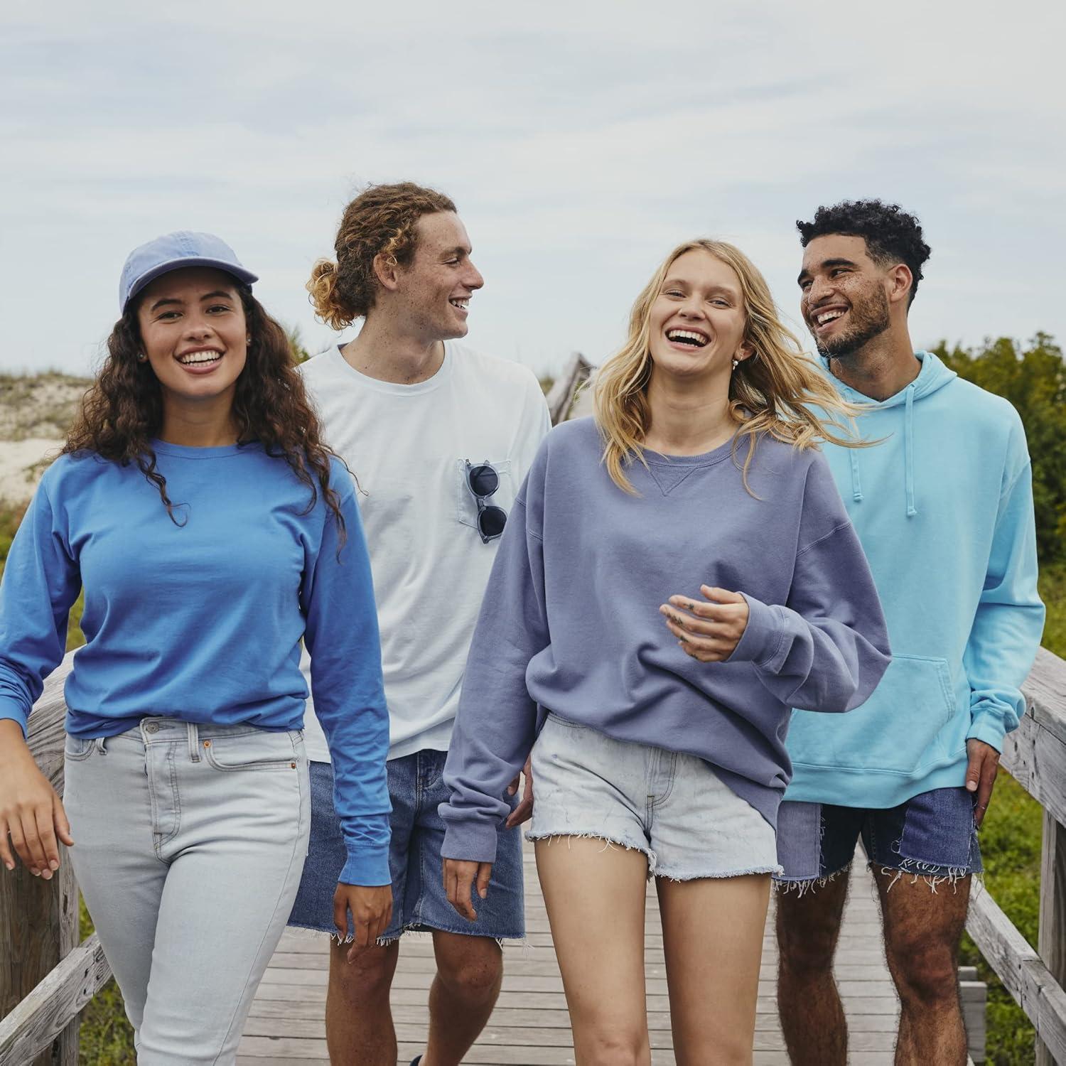 Sudadera Hanes Originals para Hombre Cuello Redondo Gris