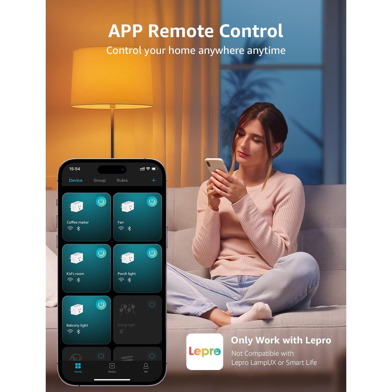 Enchufe Inteligente Lepro P1 15A WiFi Bluetooth Control Voz