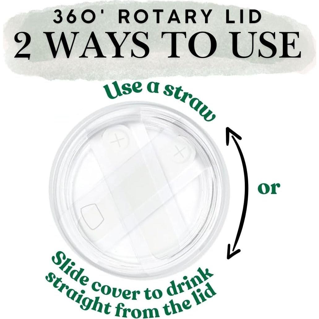 Taza Aislada 1200ml CuteOlivia con Strass y Asa Blanca