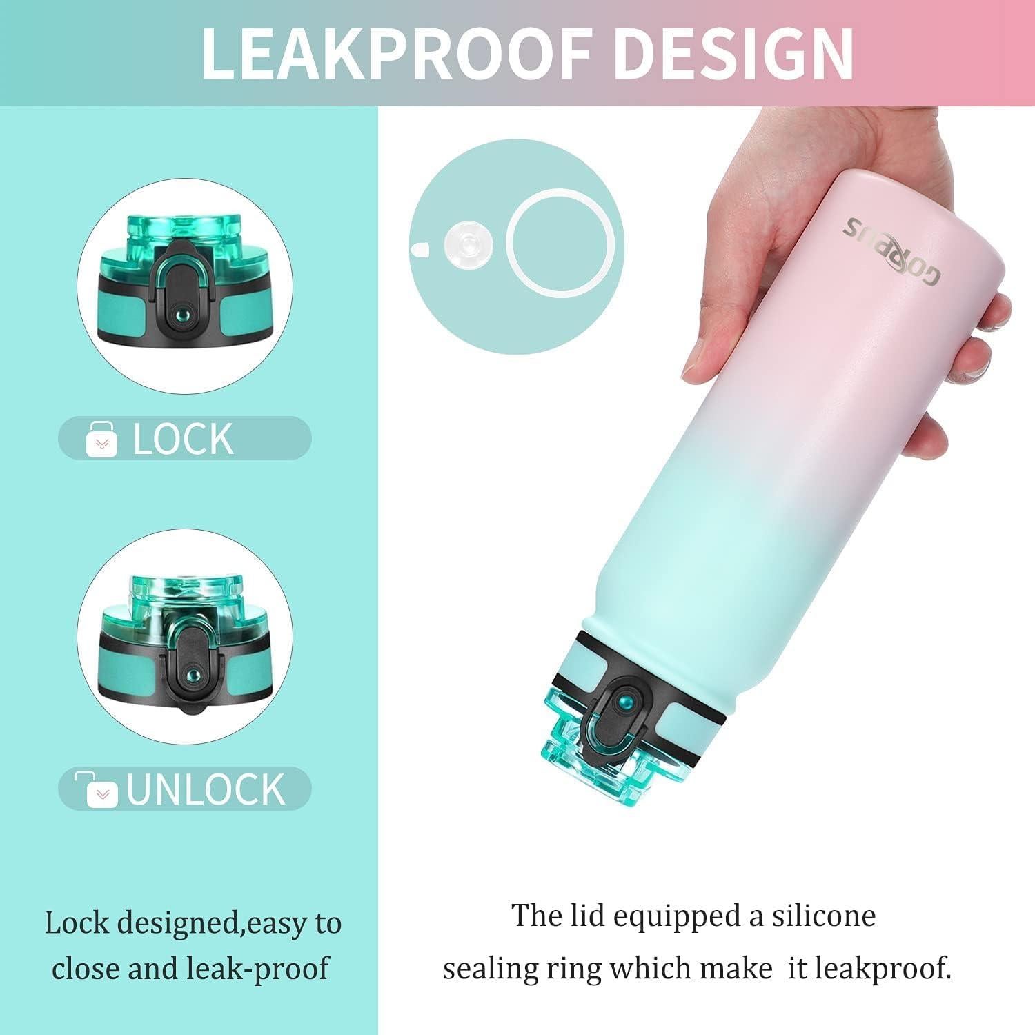 Botella de Agua GOPPUS 20 oz Acero Inoxidable Antifugas