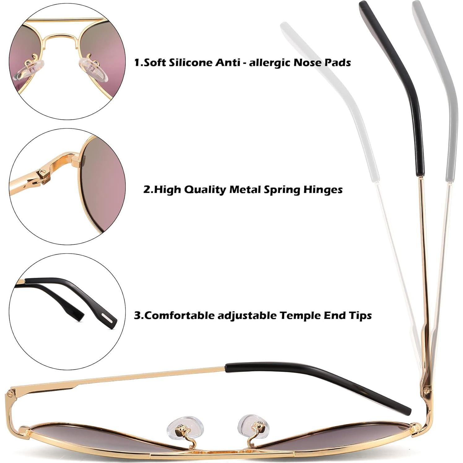 Gafas de sol aviador polarizadas Pro Acme 52mm para unisex