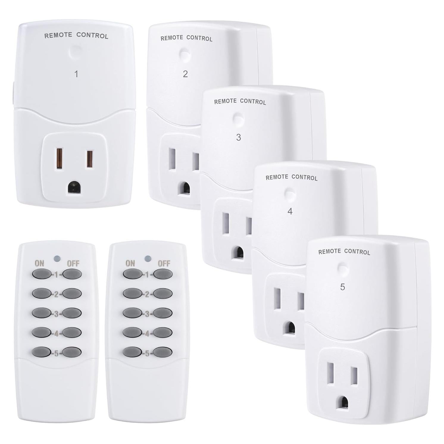 Enchufe Control Remoto BN-LINK 2 Remotos + 5 Enchufes