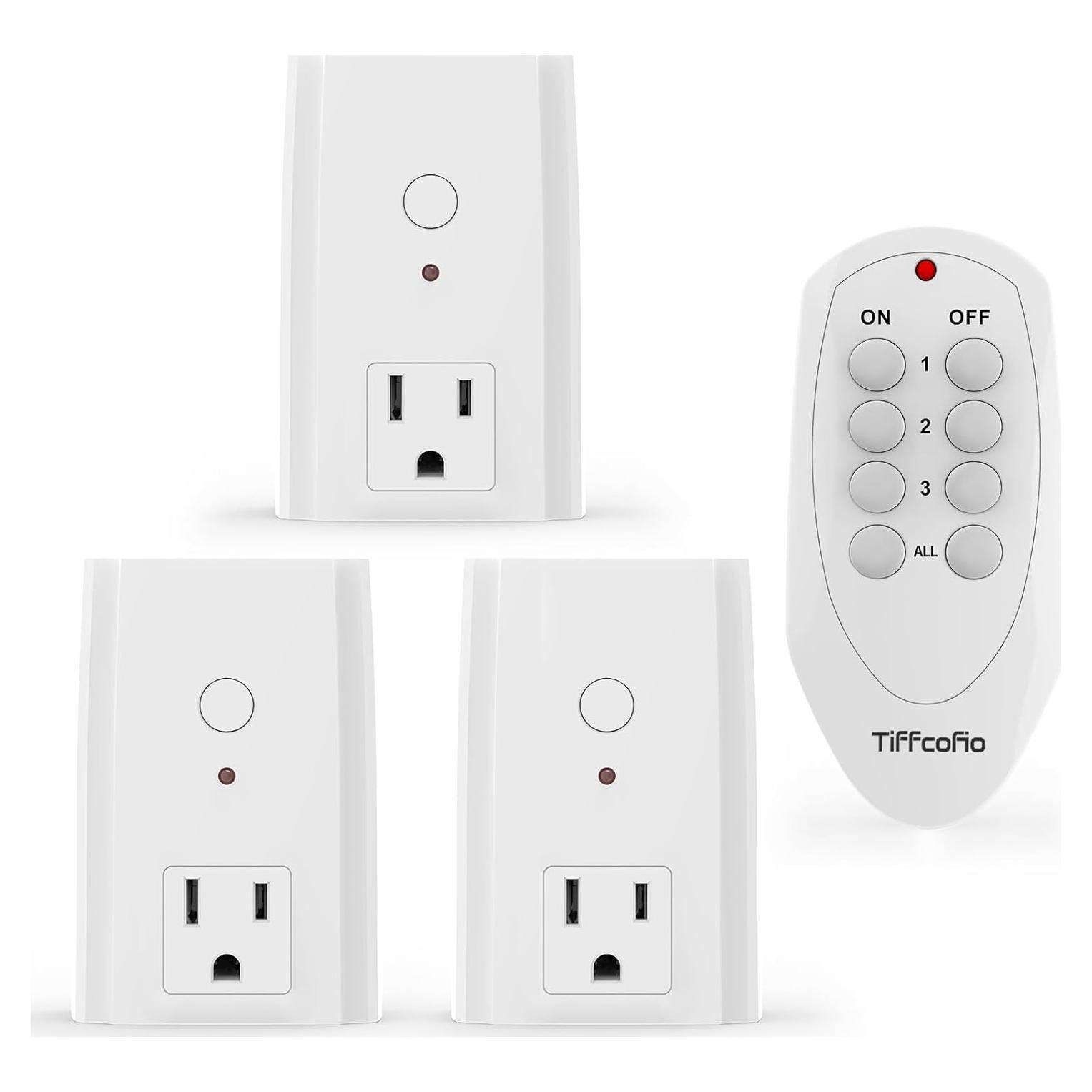 Enchufe Control Remoto TiFFCOFiO 3 Enchufes 30m 15A