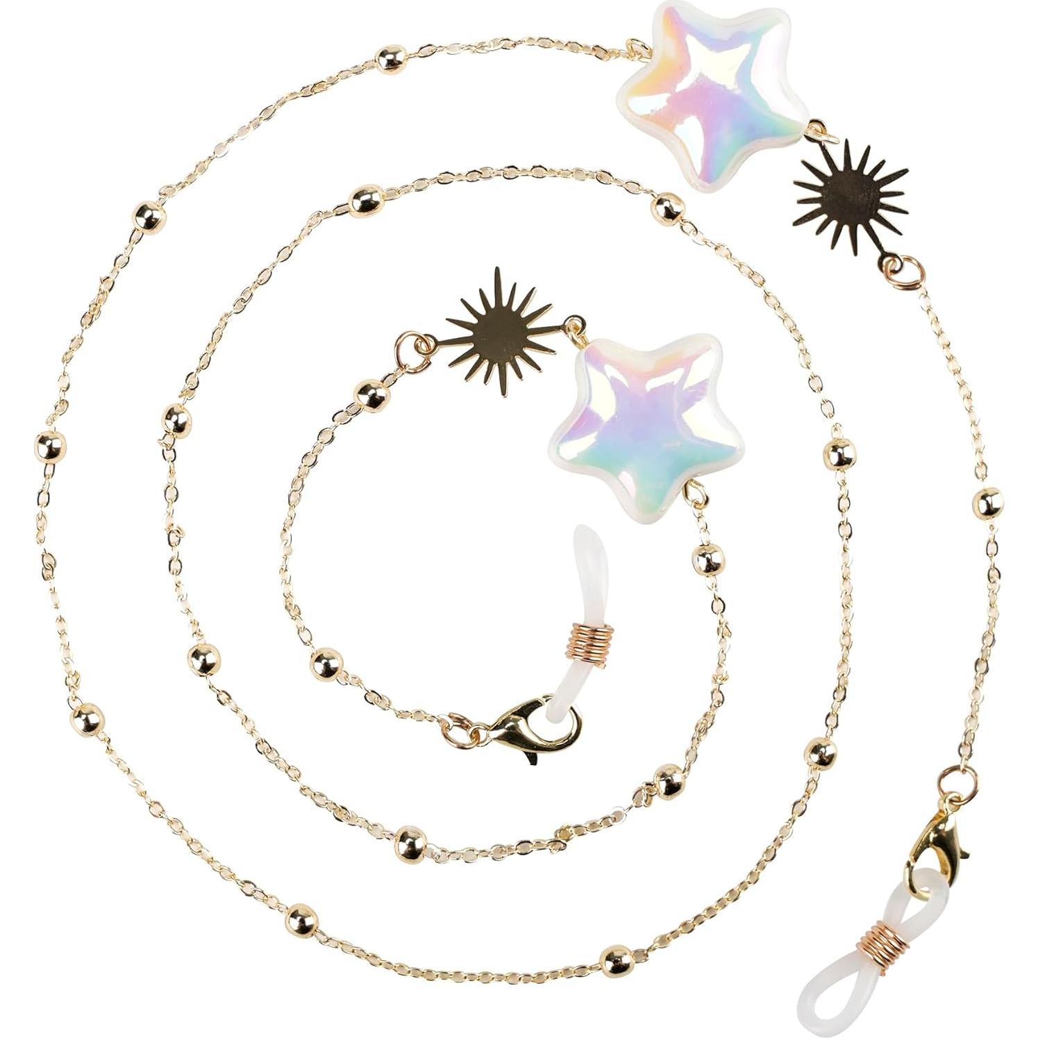 Cadena de Gafas Elegante para Mujeres - Estrella Dorado