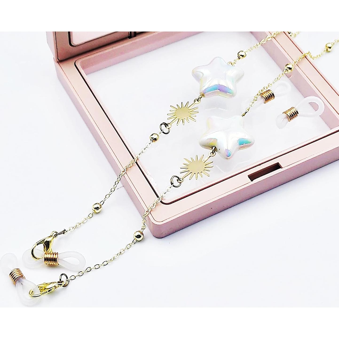 Cadena de Gafas Elegante para Mujeres - Estrella Dorado
