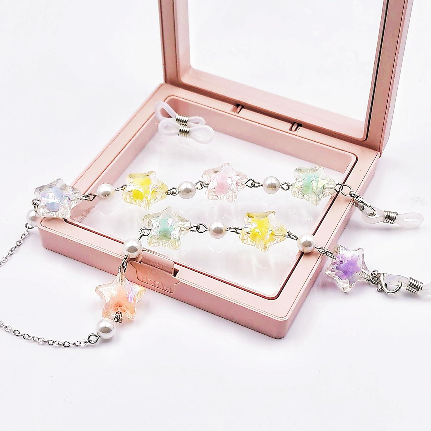 Cadena de Gafas Elegante para Mujeres - Estilo Estrella Plata