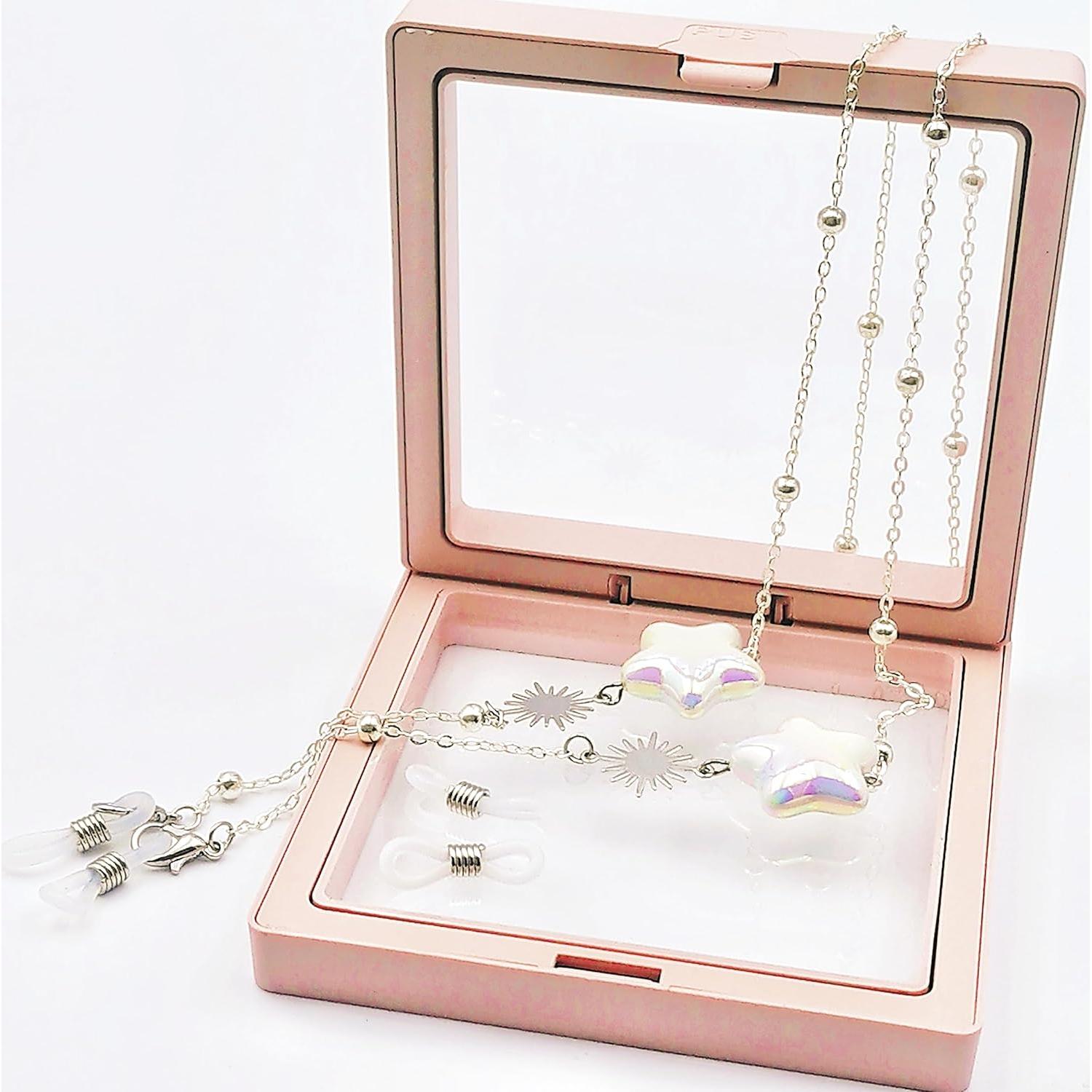 Cadena de Gafas Elegante para Mujeres - Estilo Estrella Plata