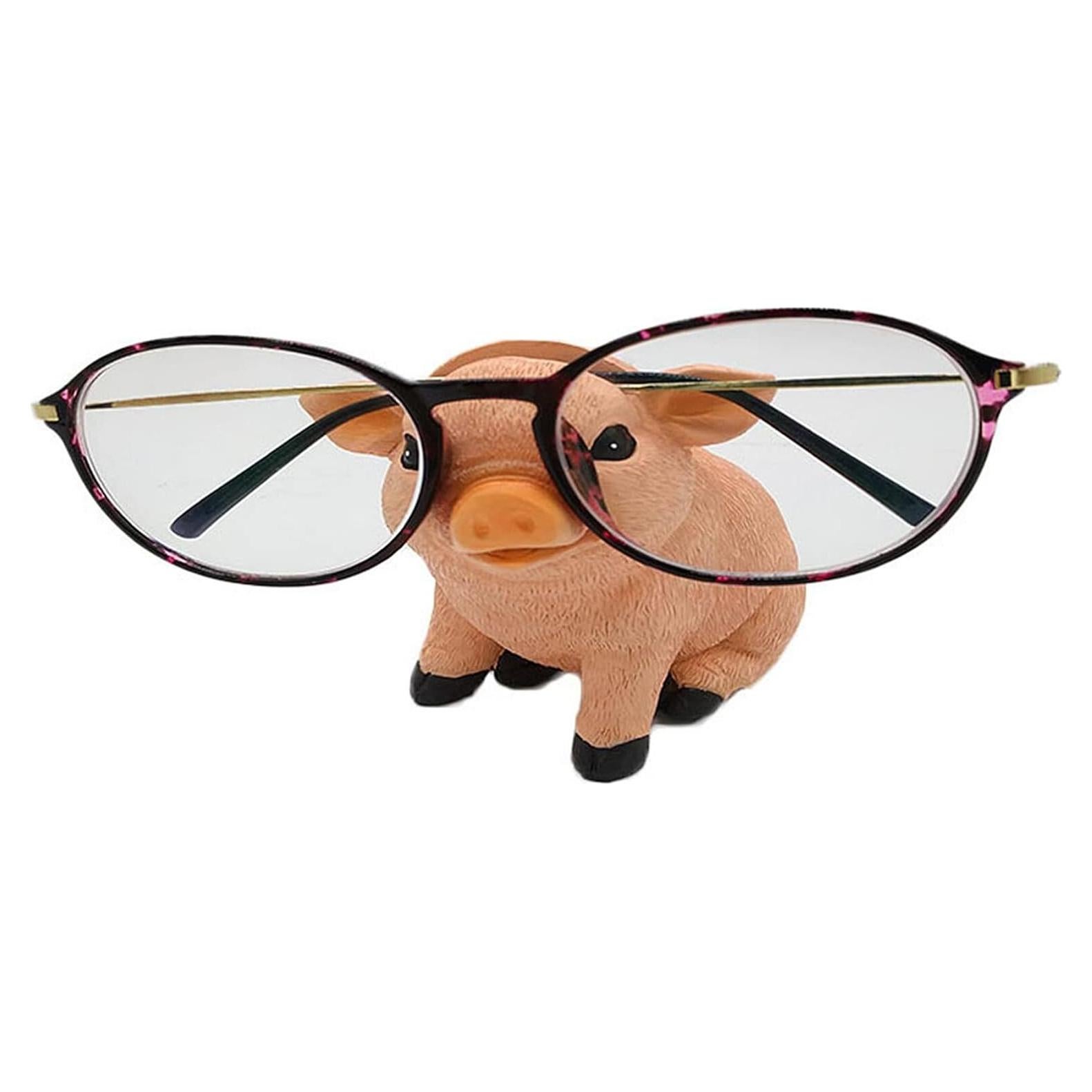 Soporte para Gafas RURAUOGR Cerdo Decorativo para Oficina