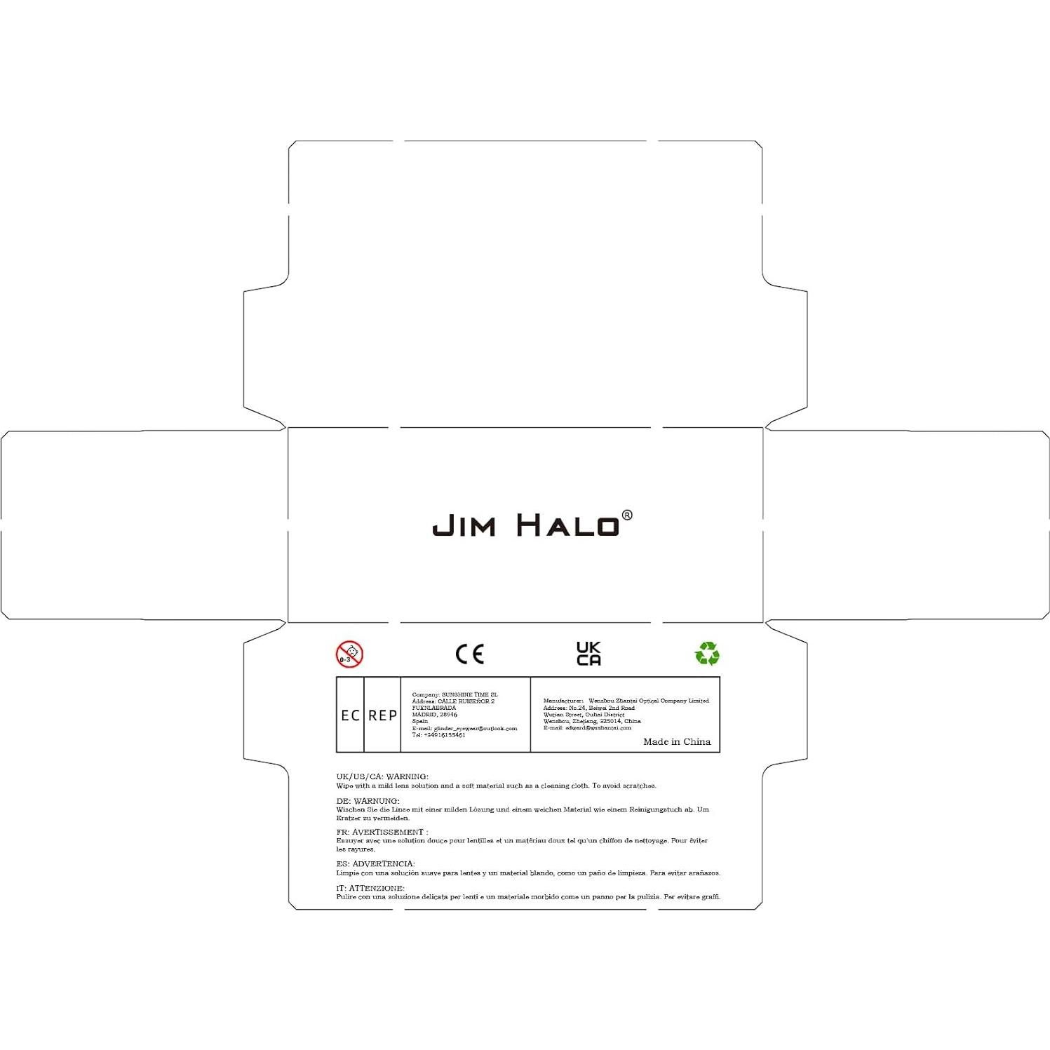 Gafas de sol deportivas JIM HALO TR90 UV400 para hombres