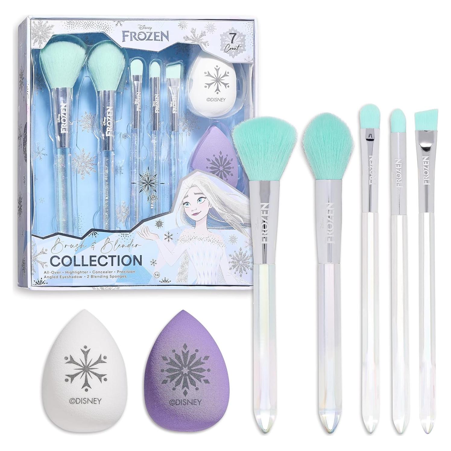 Set de Brochas y Esponjas de Maquillaje Disney Frozen 7 Pzas