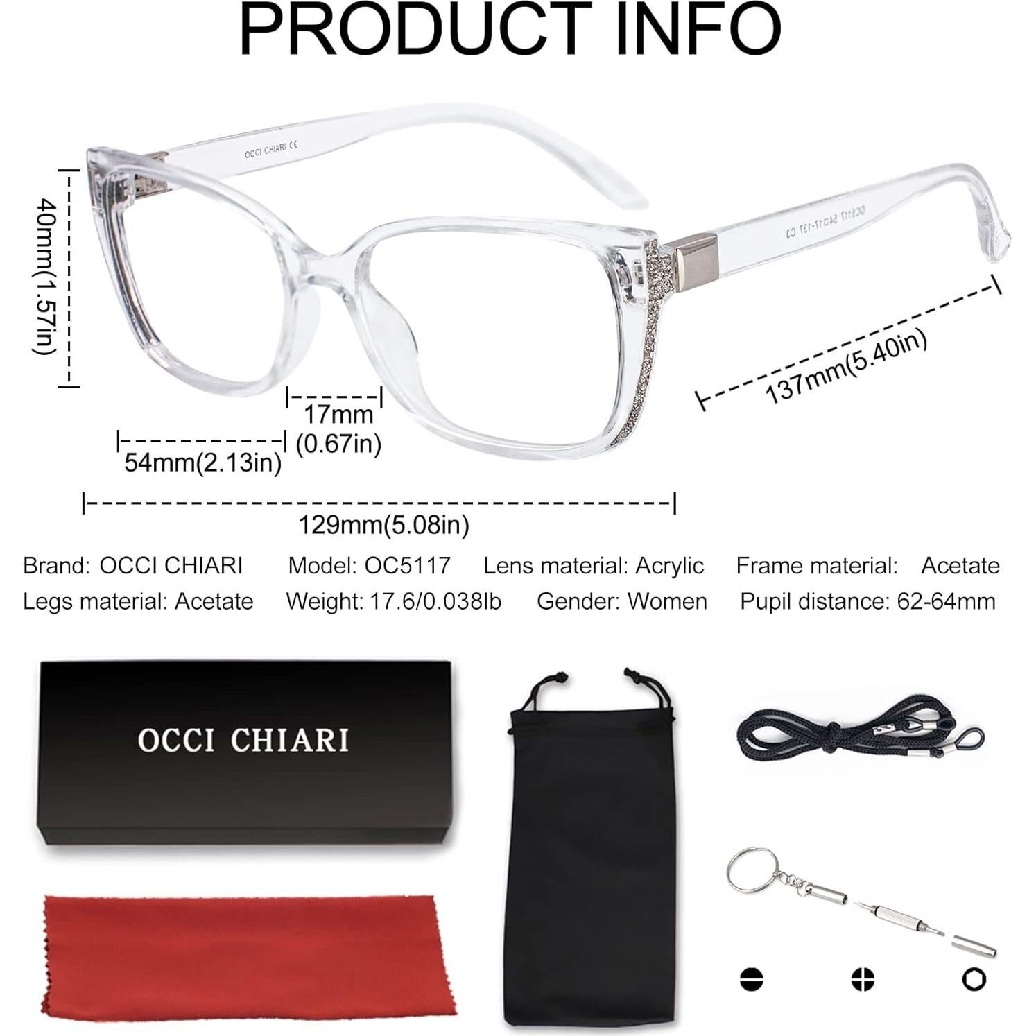 Gafas de Lectura OCCI CHIARI para Mujeres 3.5 Transparente