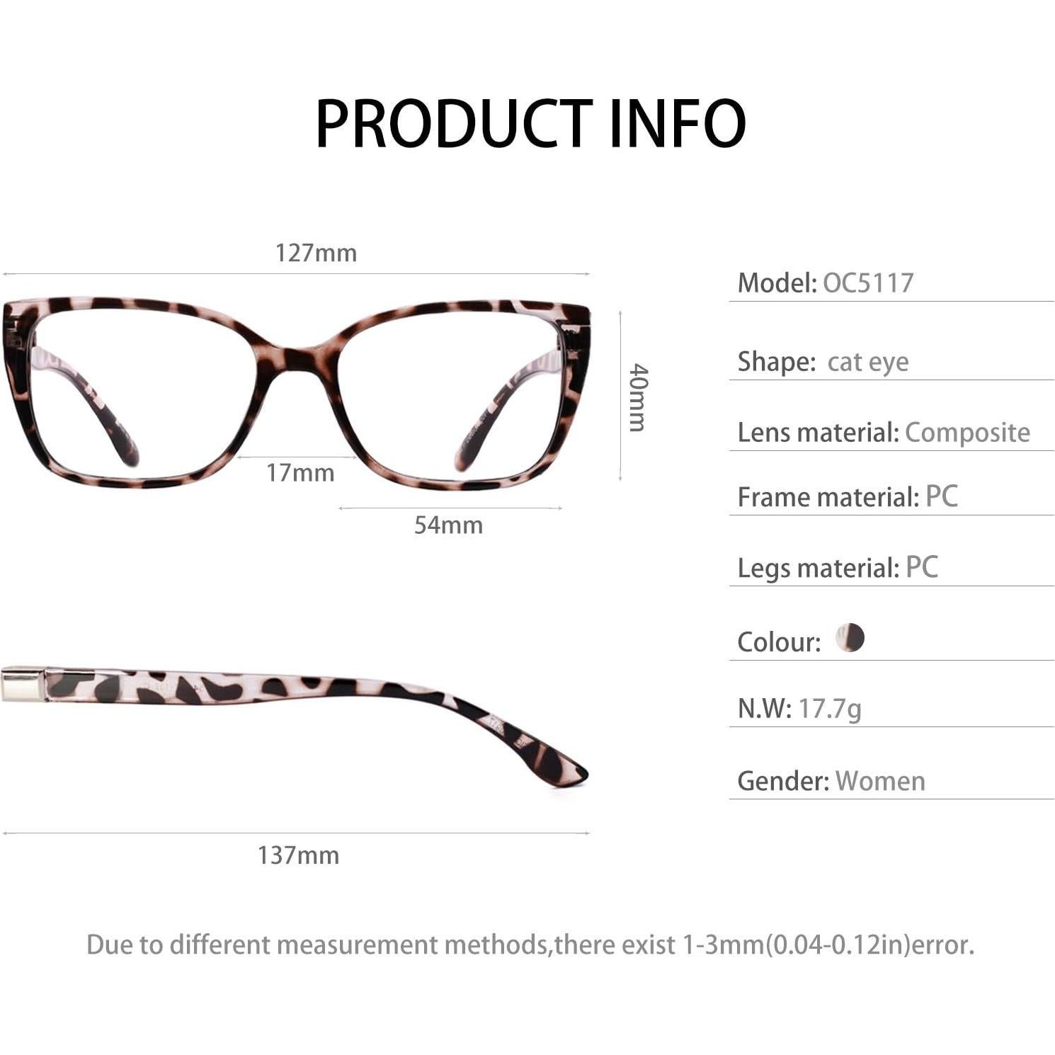 Gafas de Lectura OCCI CHIARI 2.5 Mujeres Leopardo Brillante