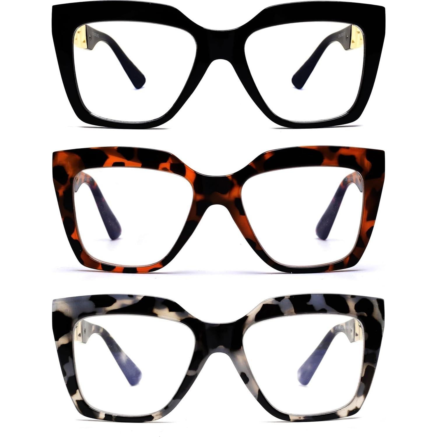 Gafas de Lectura JM 3 Paquetes Estilo Moda Bloqueo Luz Azul