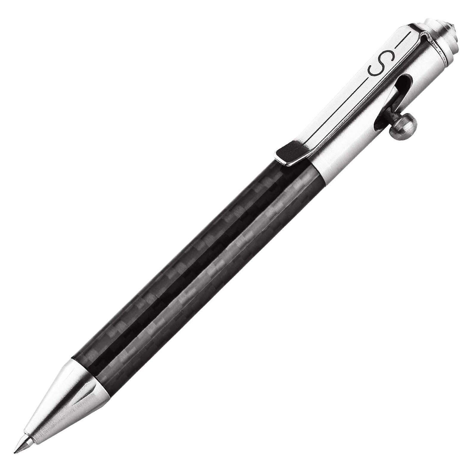 Bolígrafo EDC SMOOTHERPRO CT020 de fibra de carbono y acero