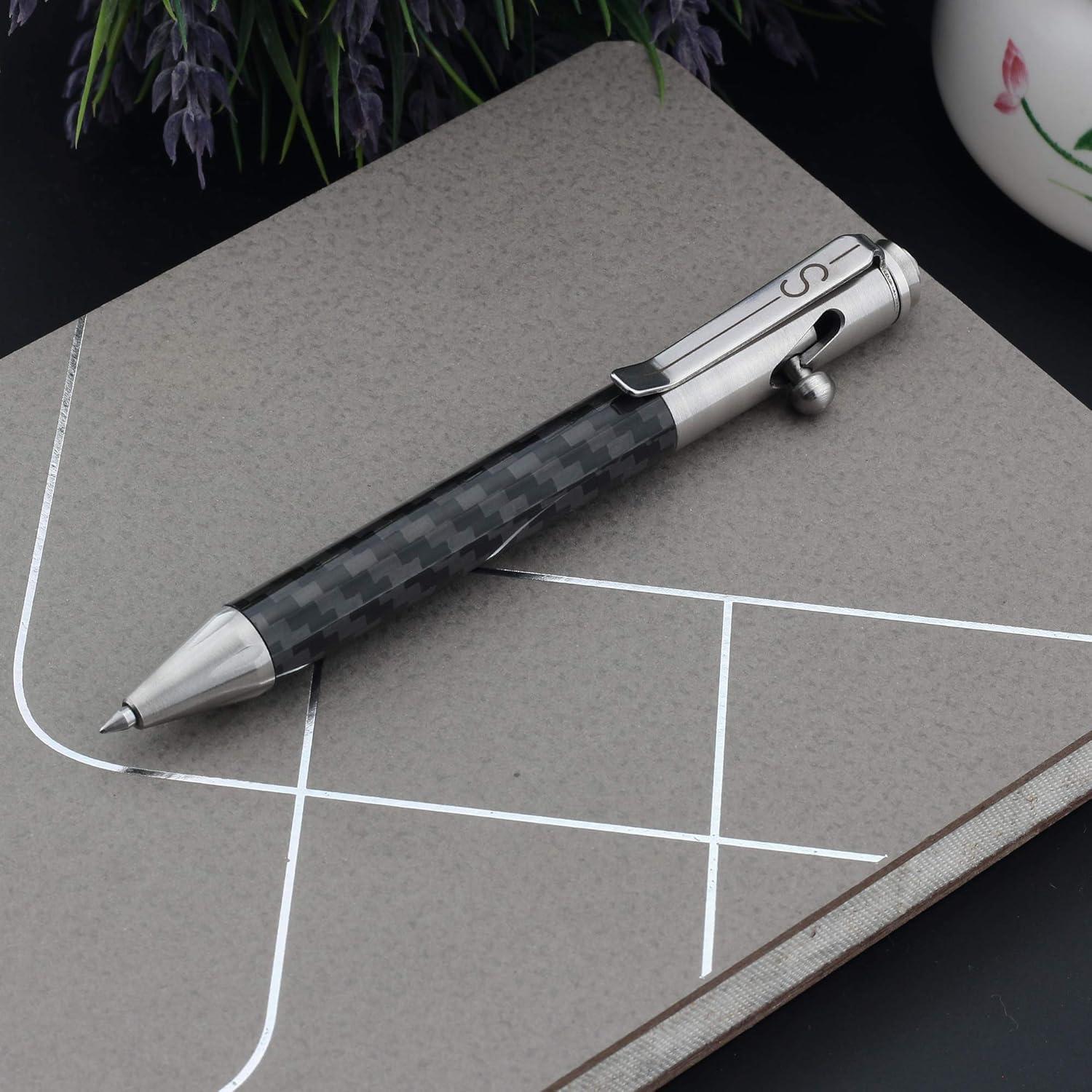 Bolígrafo EDC SMOOTHERPRO CT020 de fibra de carbono y acero