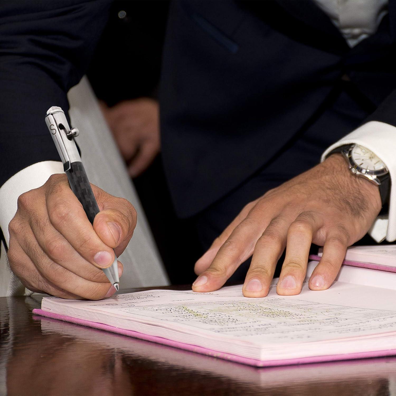 Bolígrafo EDC SMOOTHERPRO CT020 de fibra de carbono y acero