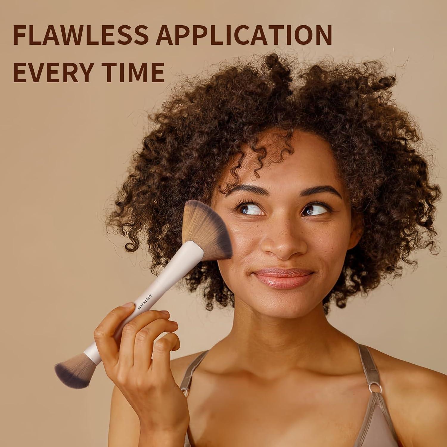 Set de Pinceles de Maquillaje Doble Extremo YutimeAura 7 Piezas