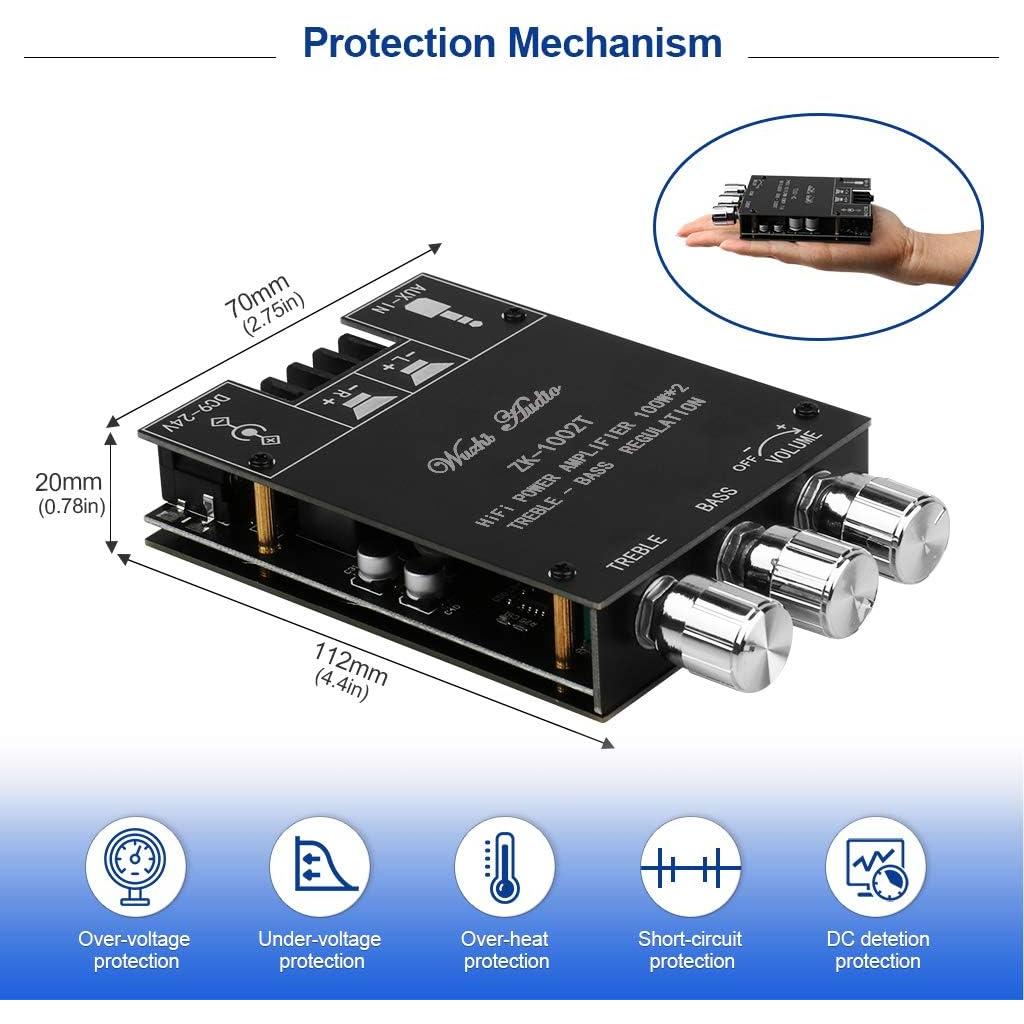 Amplificador Bluetooth 5.0 ARRAROWN ZK-1002T 200W 2.0 Canales