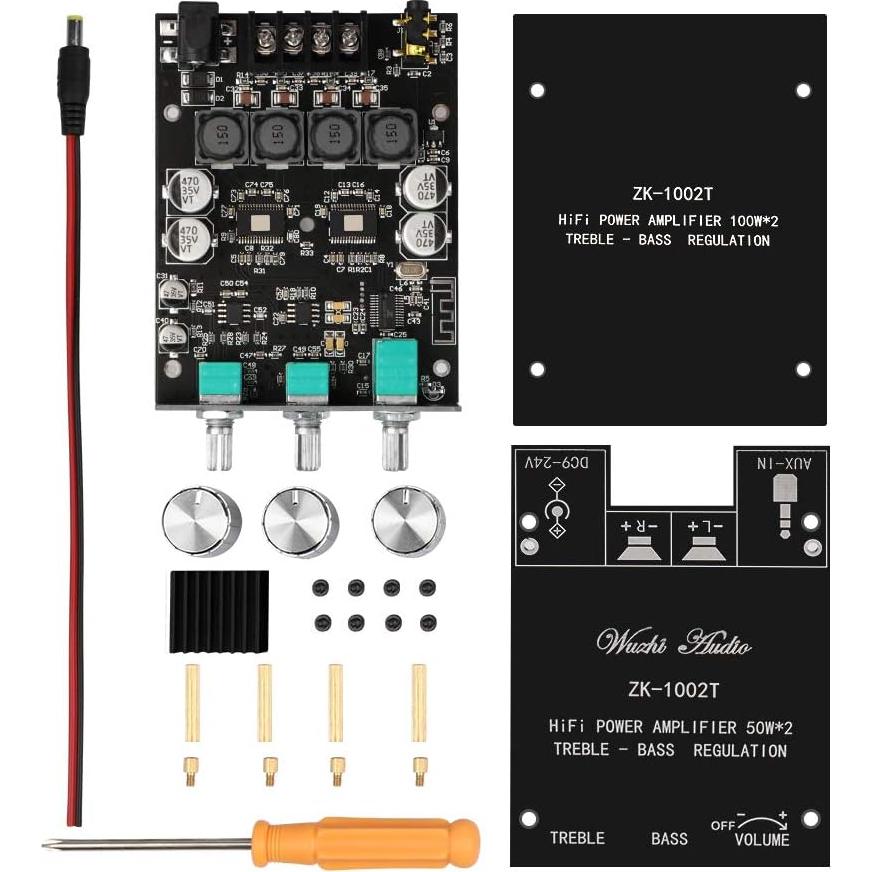Amplificador Bluetooth 5.0 ARRAROWN ZK-1002T 200W 2.0 Canales