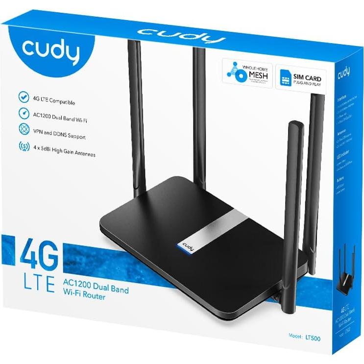 Cudy AC1200 Router 4G LTE Desbloqueado con SIM 1200Mbps