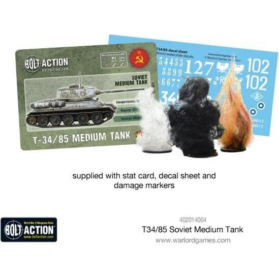 Tanque Medio Soviético T34/85 Warlord Games 1:56 WWII Modelo