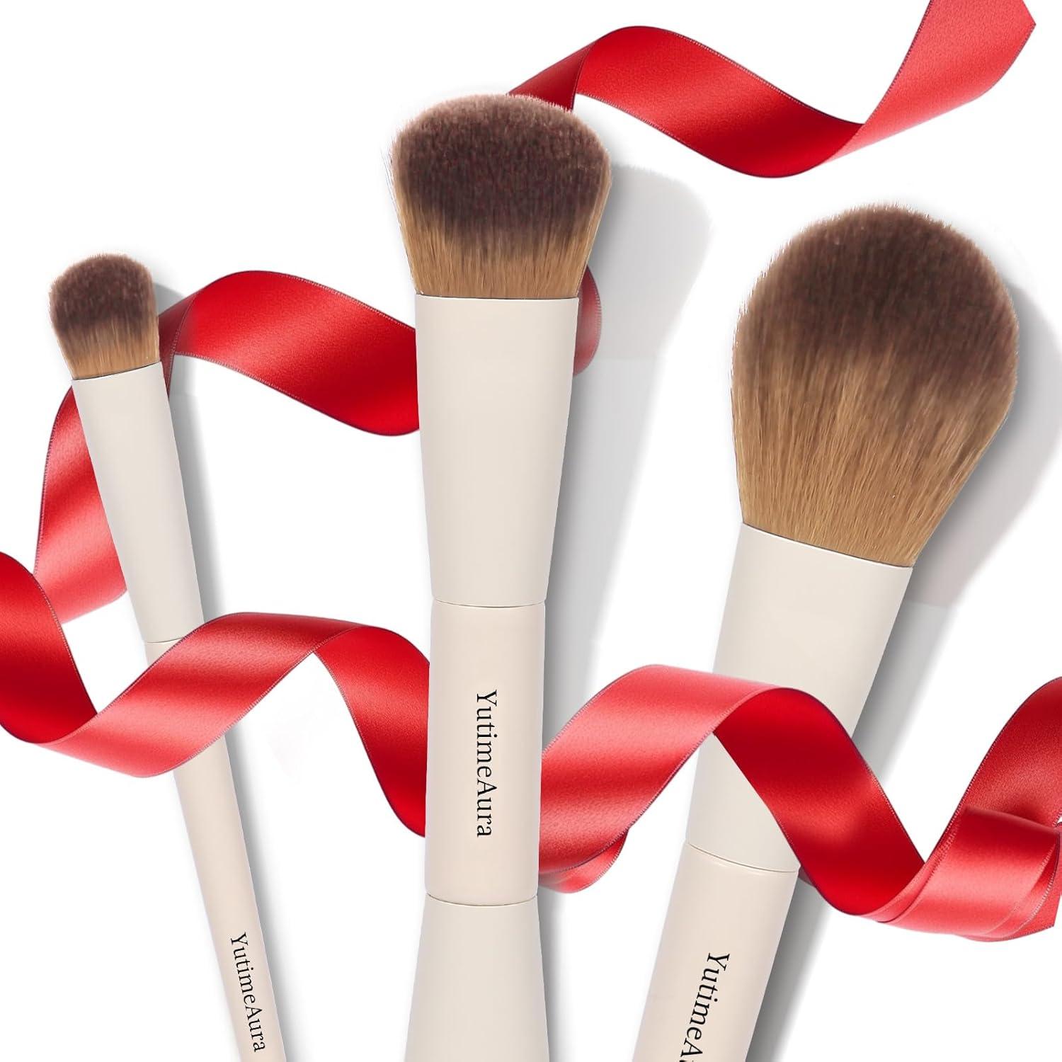 Juego de Brochas de Maquillaje YutimeAura 10 Piezas Doble Cara