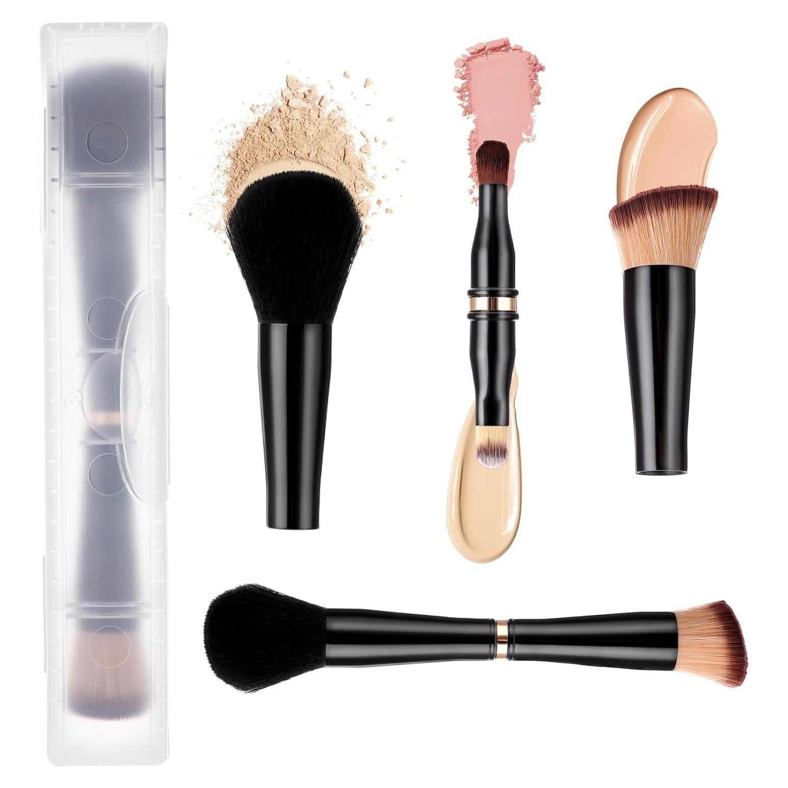 Juego de Brochas de Maquillaje 4 en 1 Yolev con Estuche