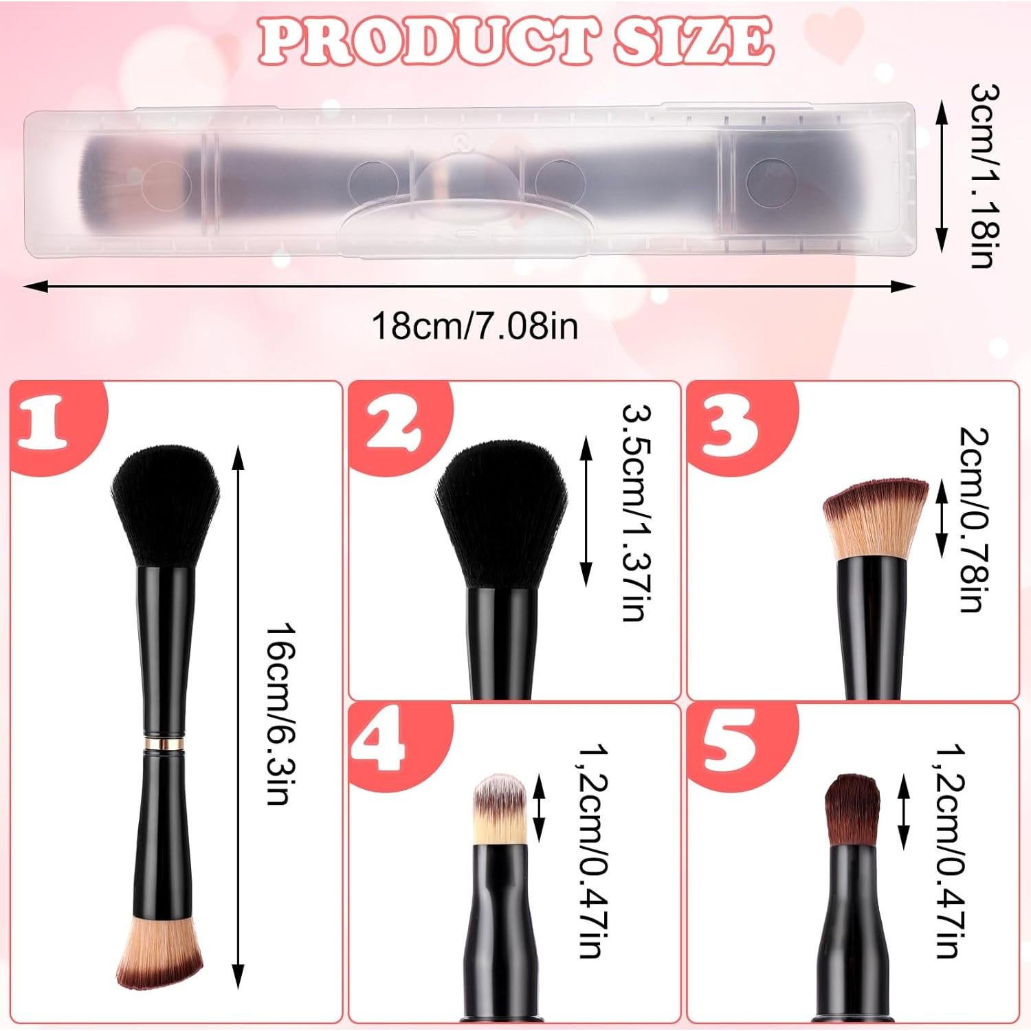 Juego de Brochas de Maquillaje 4 en 1 Yolev con Estuche