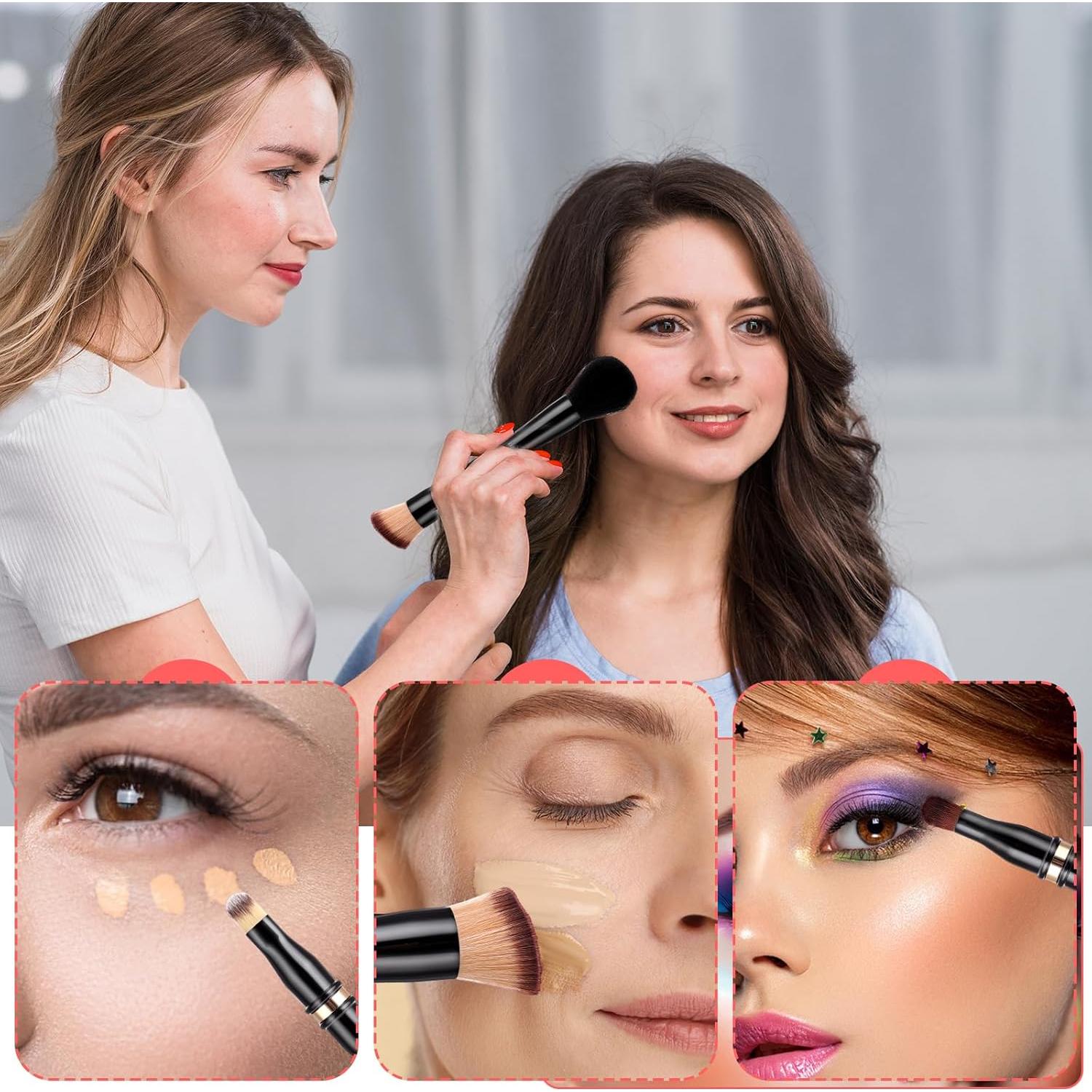 Juego de Brochas de Maquillaje 4 en 1 Yolev con Estuche