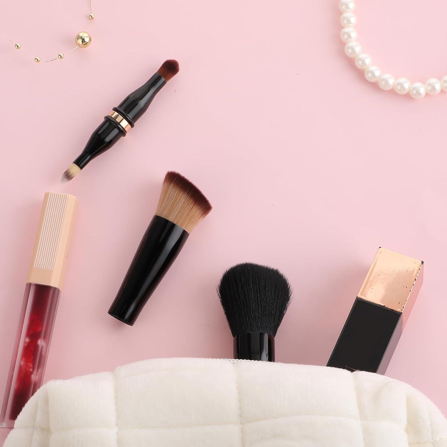 Juego de Brochas de Maquillaje 4 en 1 Yolev con Estuche