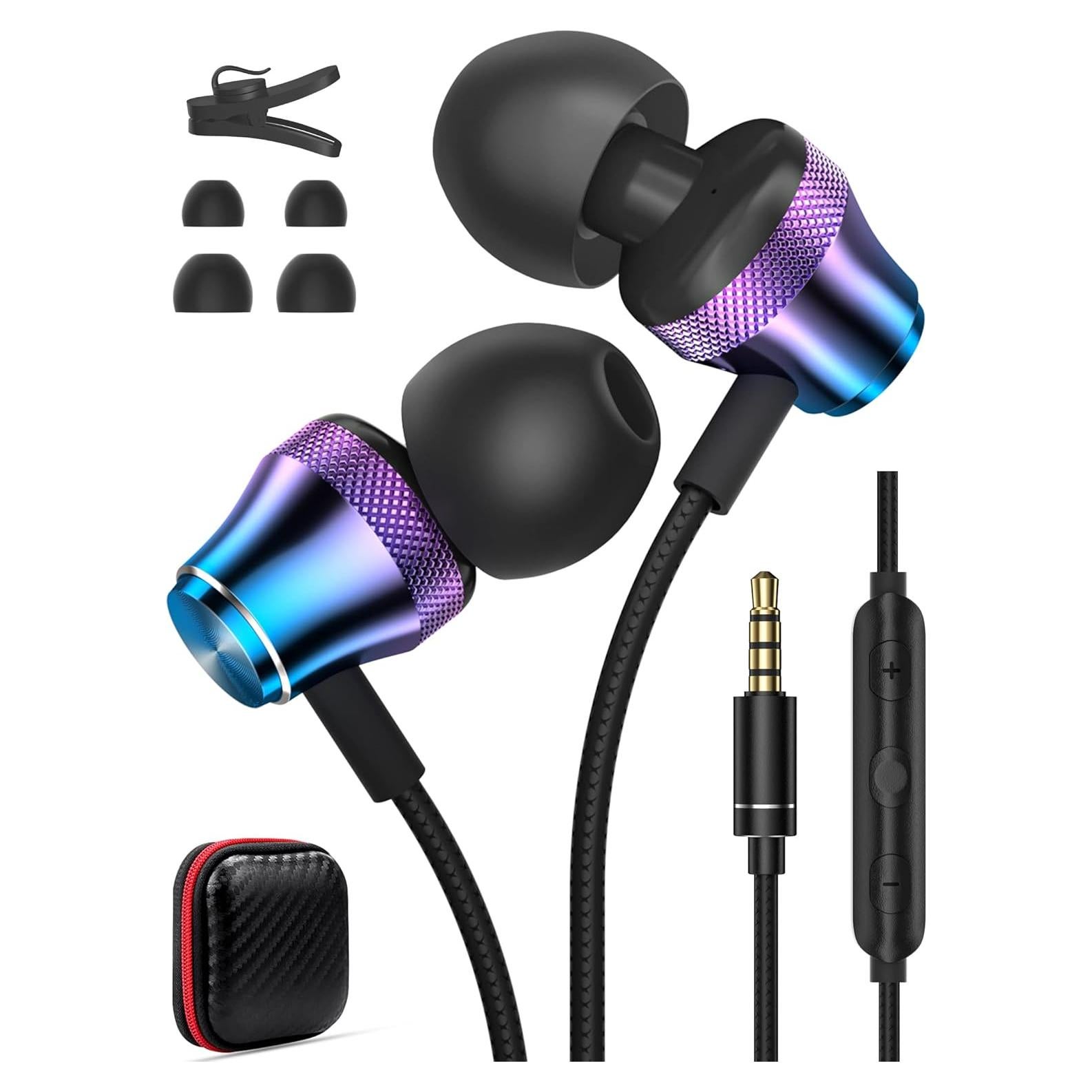 Auriculares con cable AFGHOA 3.5mm HiFi para Samsung y más