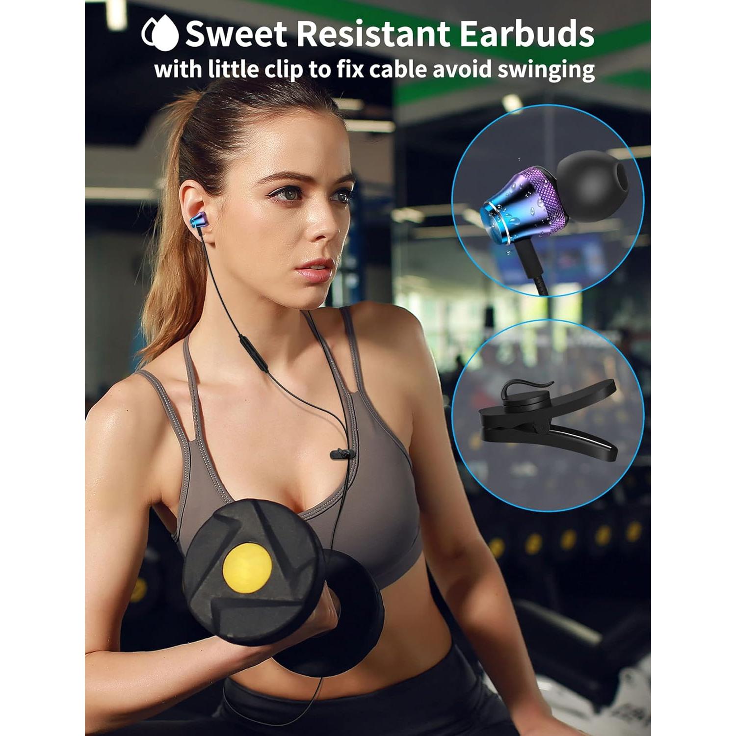 Auriculares con cable AFGHOA 3.5mm HiFi para Samsung y más