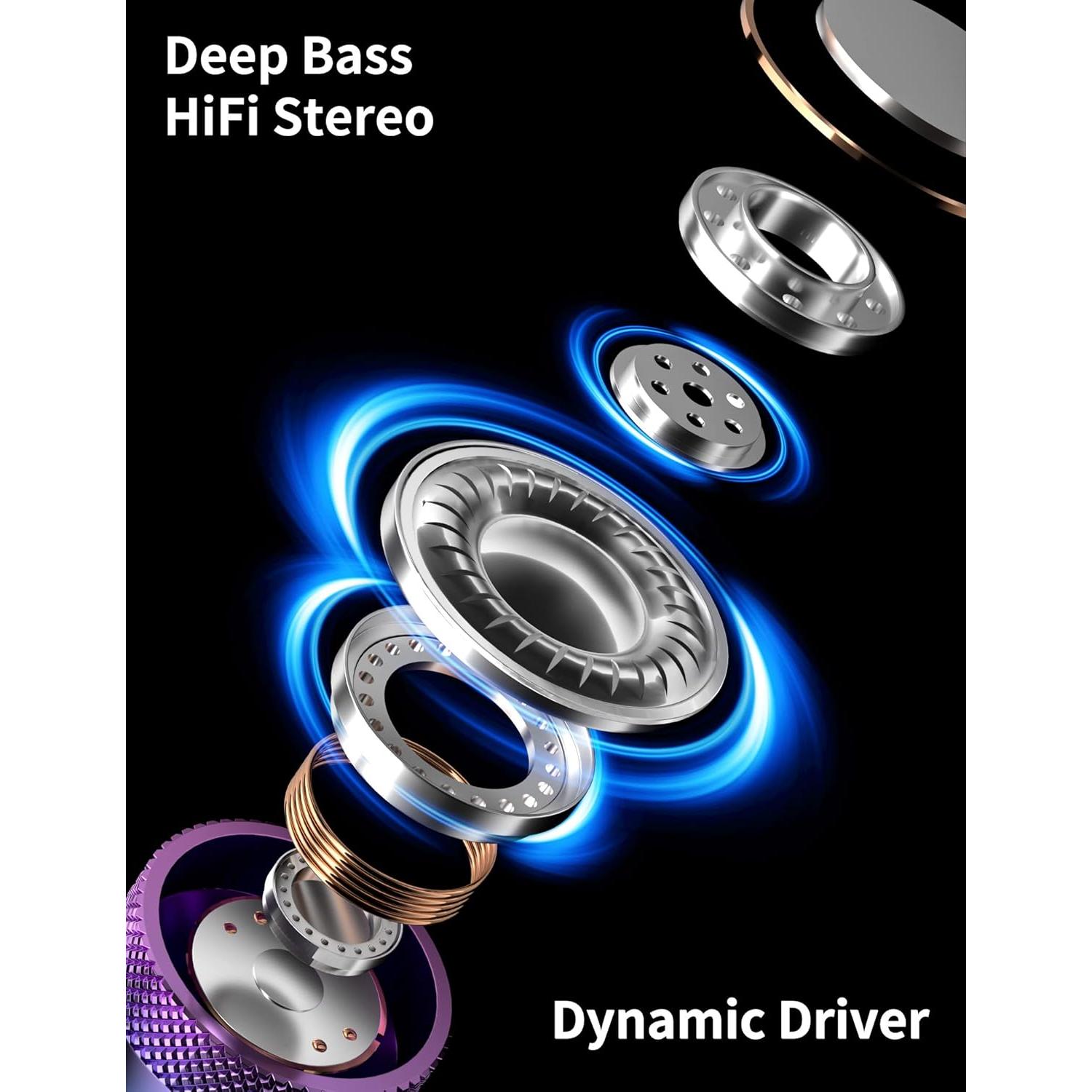 Auriculares con cable AFGHOA 3.5mm HiFi para Samsung y más