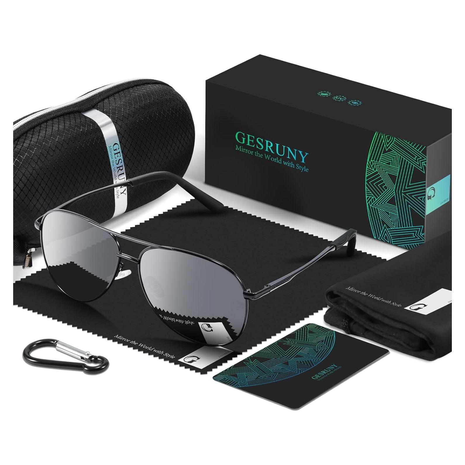 Gafas de sol aviador polarizadas Gesruny - Protección UV, unisex