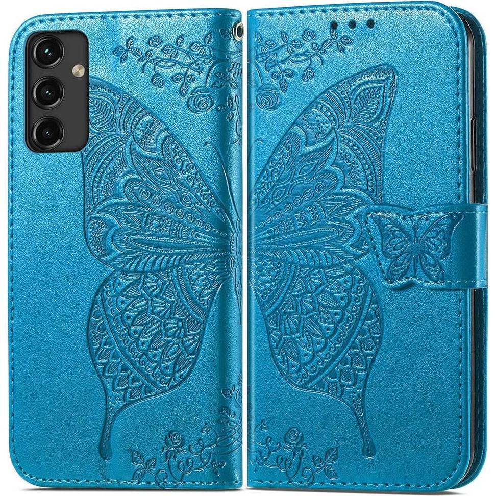 Funda billetera Samsung Galaxy A14 5G cuero PU mariposa