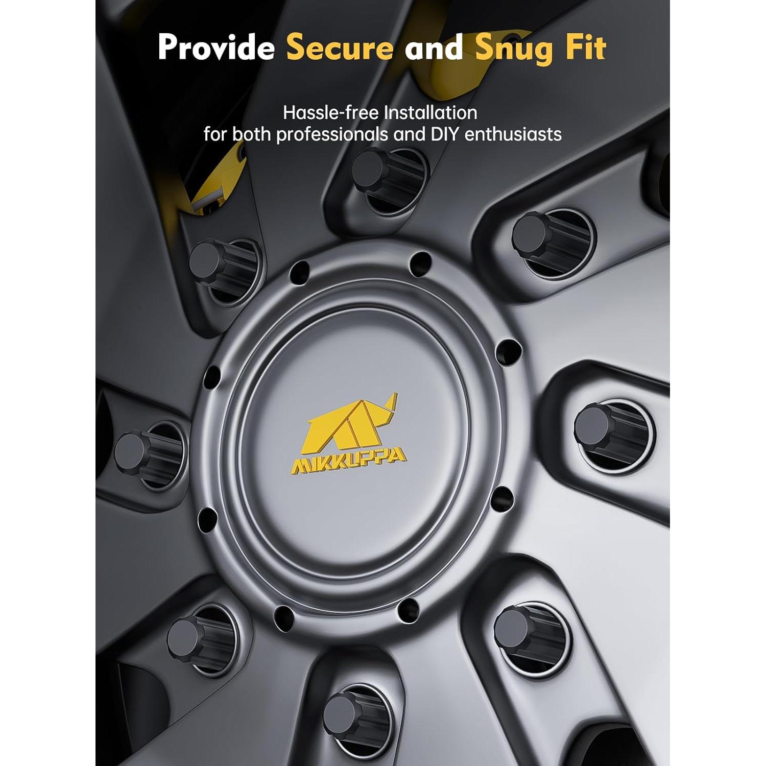 Tuercas de Llantas MIKKUPPA M14x1.5 Negras 32pcs