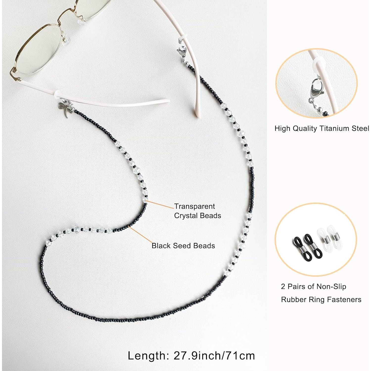 Cadena de Gafas YN02 con Perlas y Cristales para Mujeres