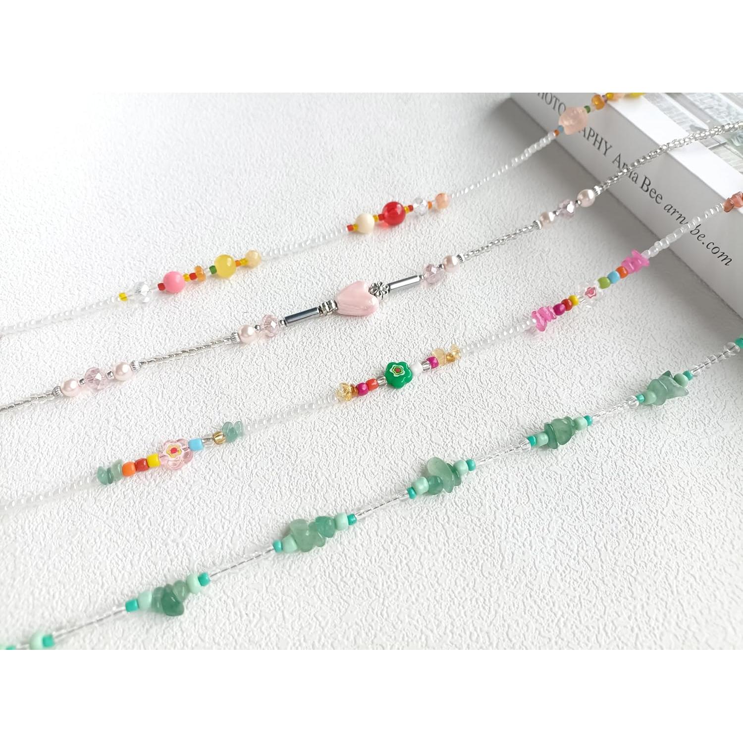 Cadena de Gafas YN02 con Perlas y Cristales Colorida