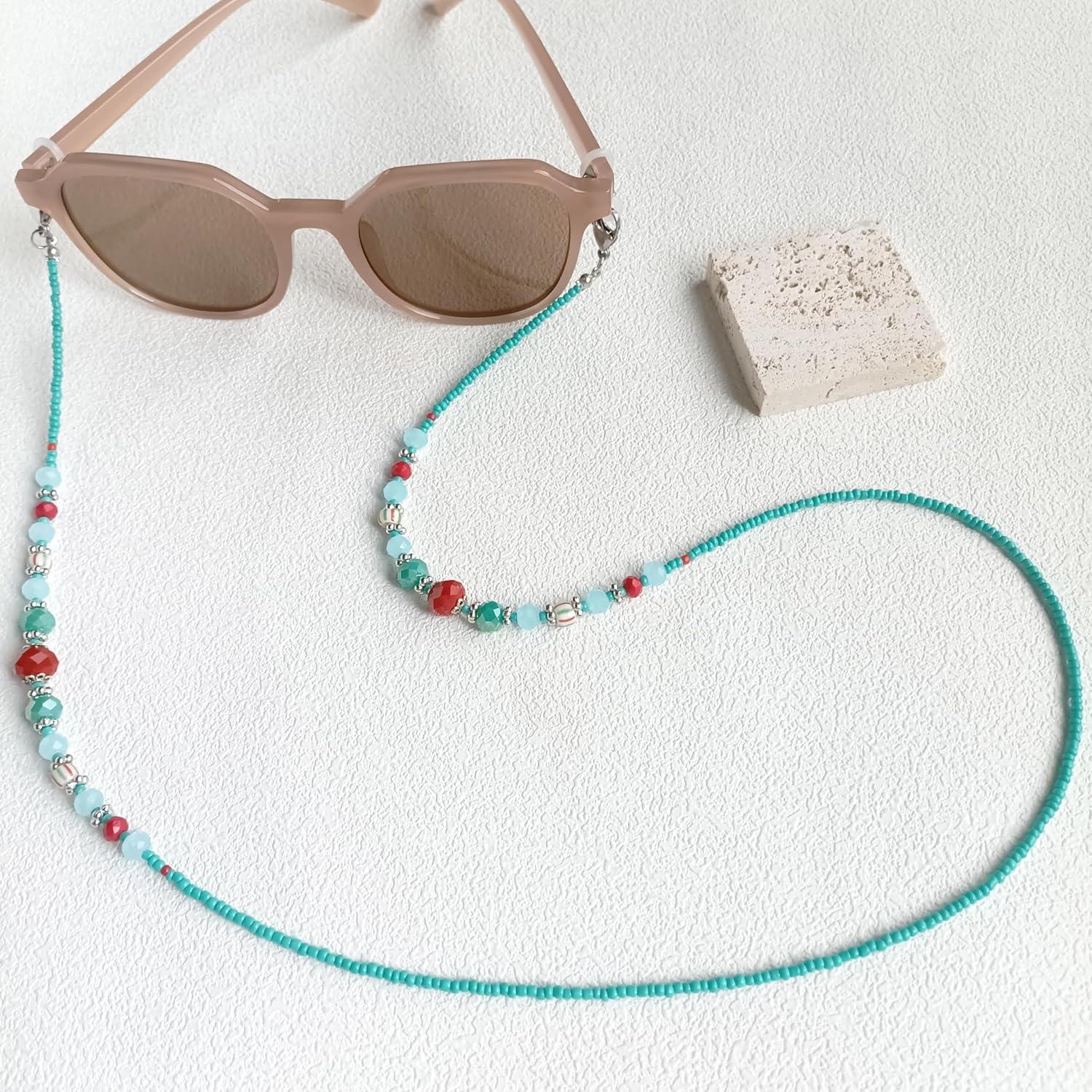 Cadena de Gafas Mujer YN02 con Perlas y Cristales