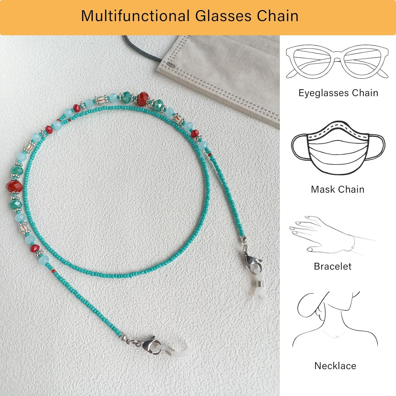 Cadena de Gafas Mujer YN02 con Perlas y Cristales