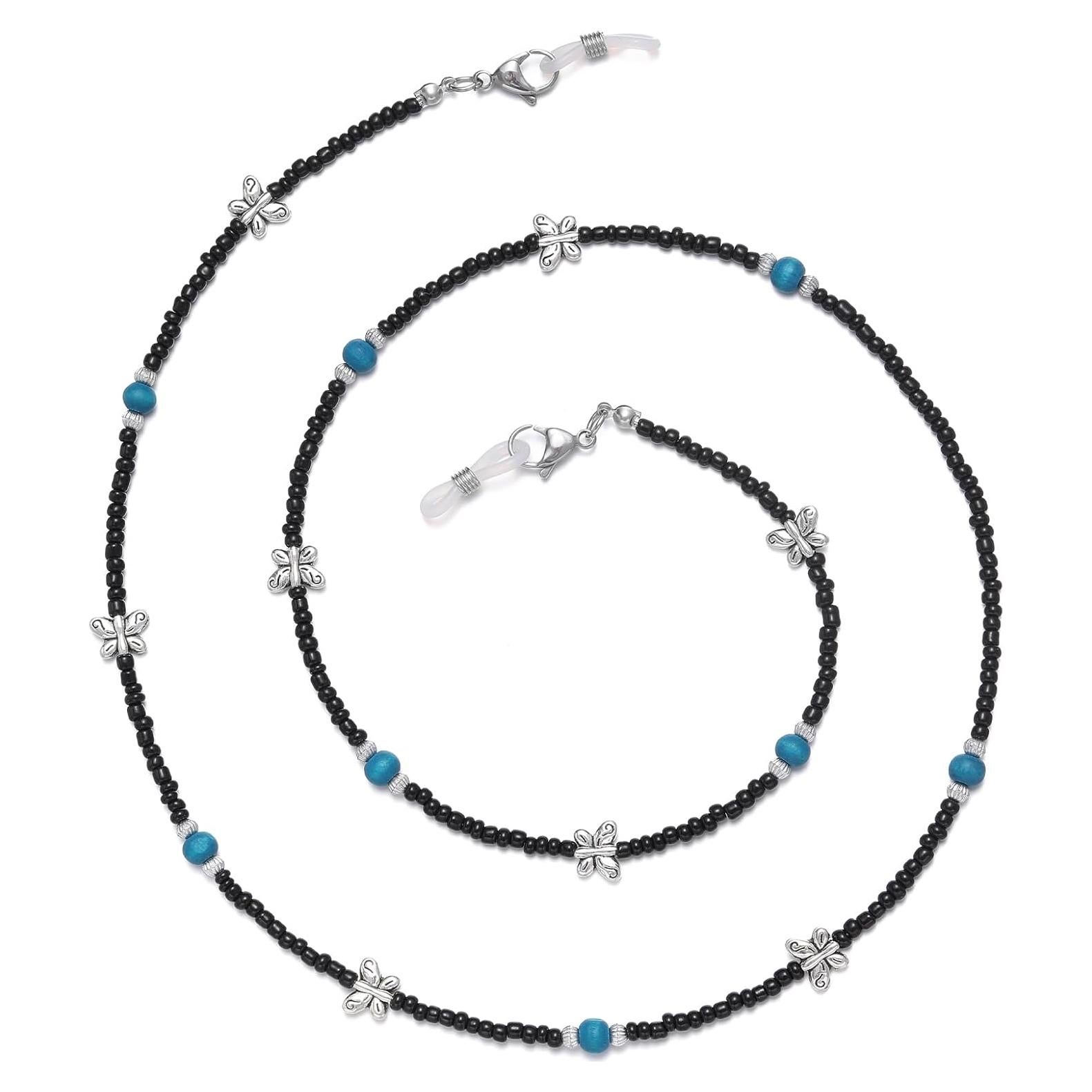 Cadena de Gafas YN02 con Perlas y Cristales para Mujeres