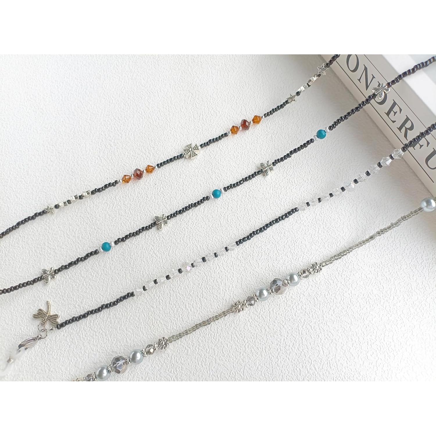 Cadena de Gafas YN02 con Perlas y Cristales para Mujeres