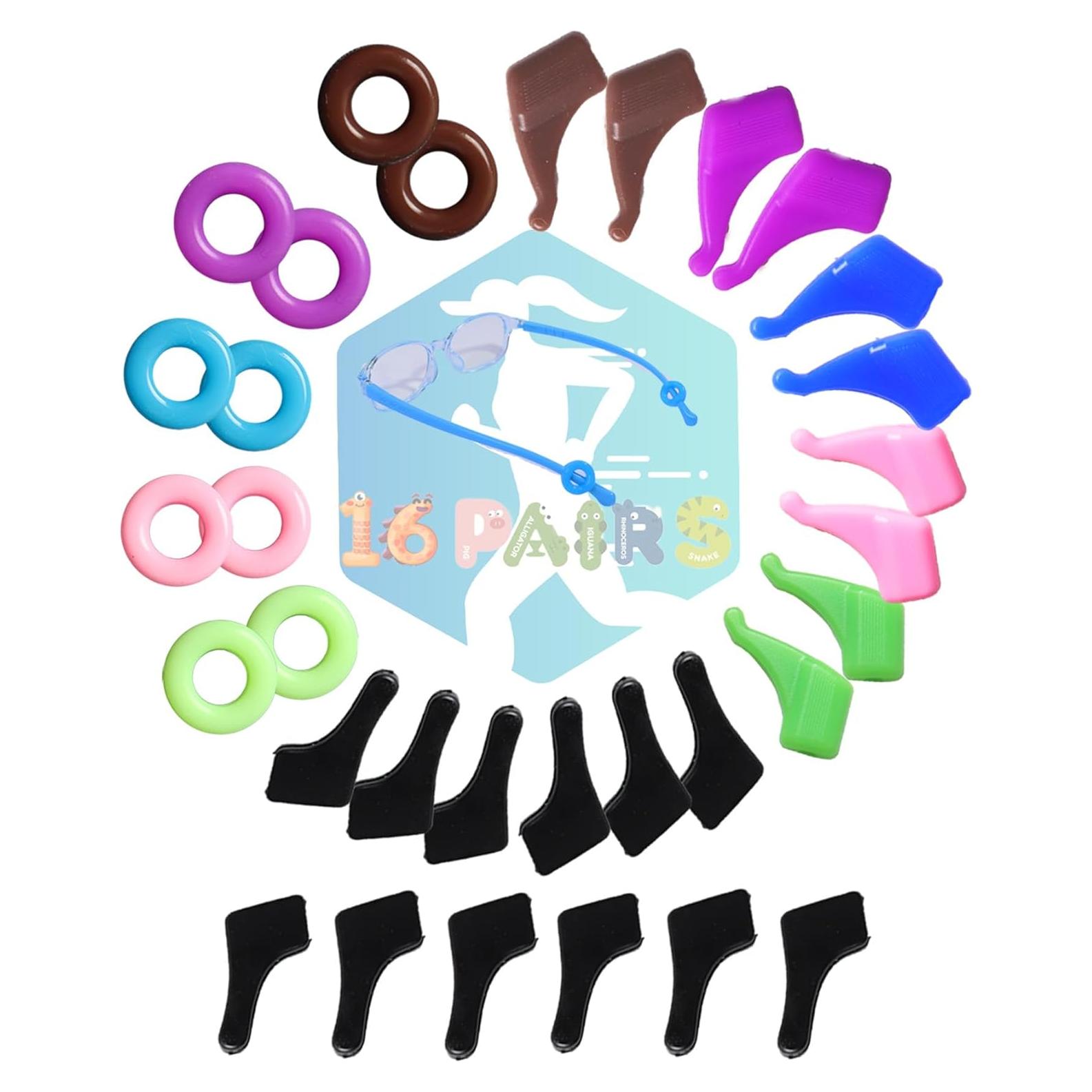 Ganchos para Gafas AURAADORN Silicona Antideslizante 16 Pares