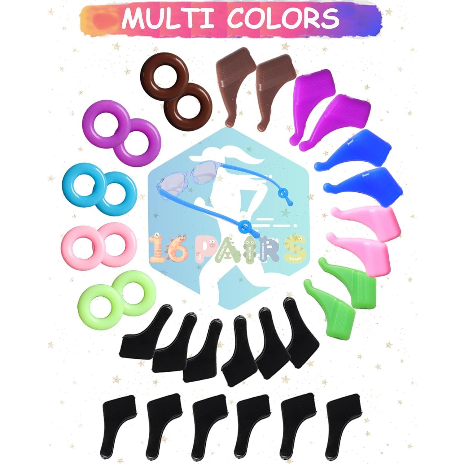 Ganchos para Gafas AURAADORN Silicona Antideslizante 16 Pares