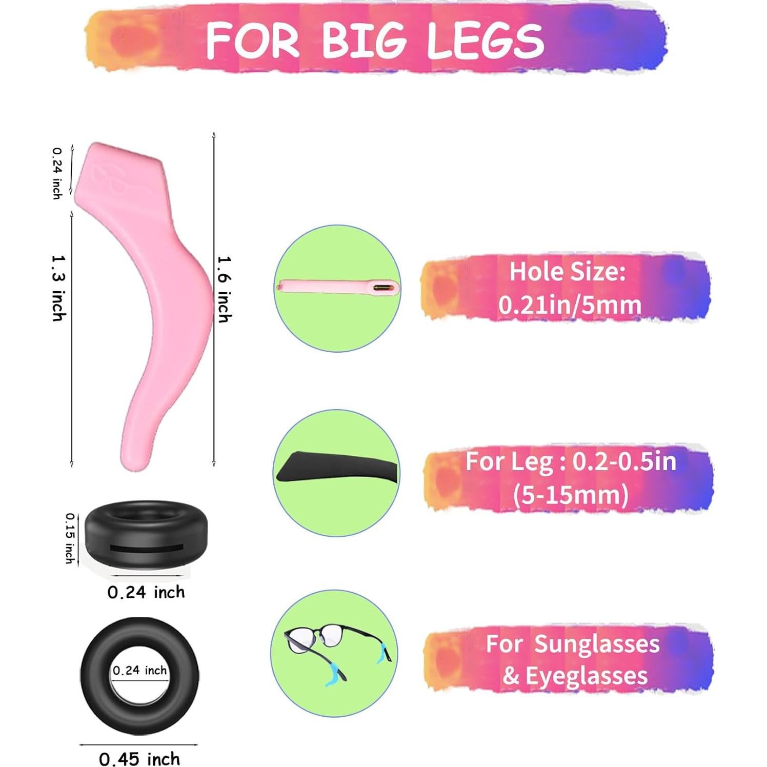 Ganchos para Gafas AURAADORN Silicona Antideslizantes