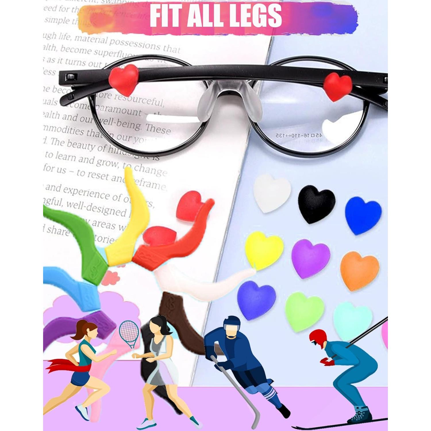 Grapas para Gafas AURAADORN 30 Pares Silicona Multicolor