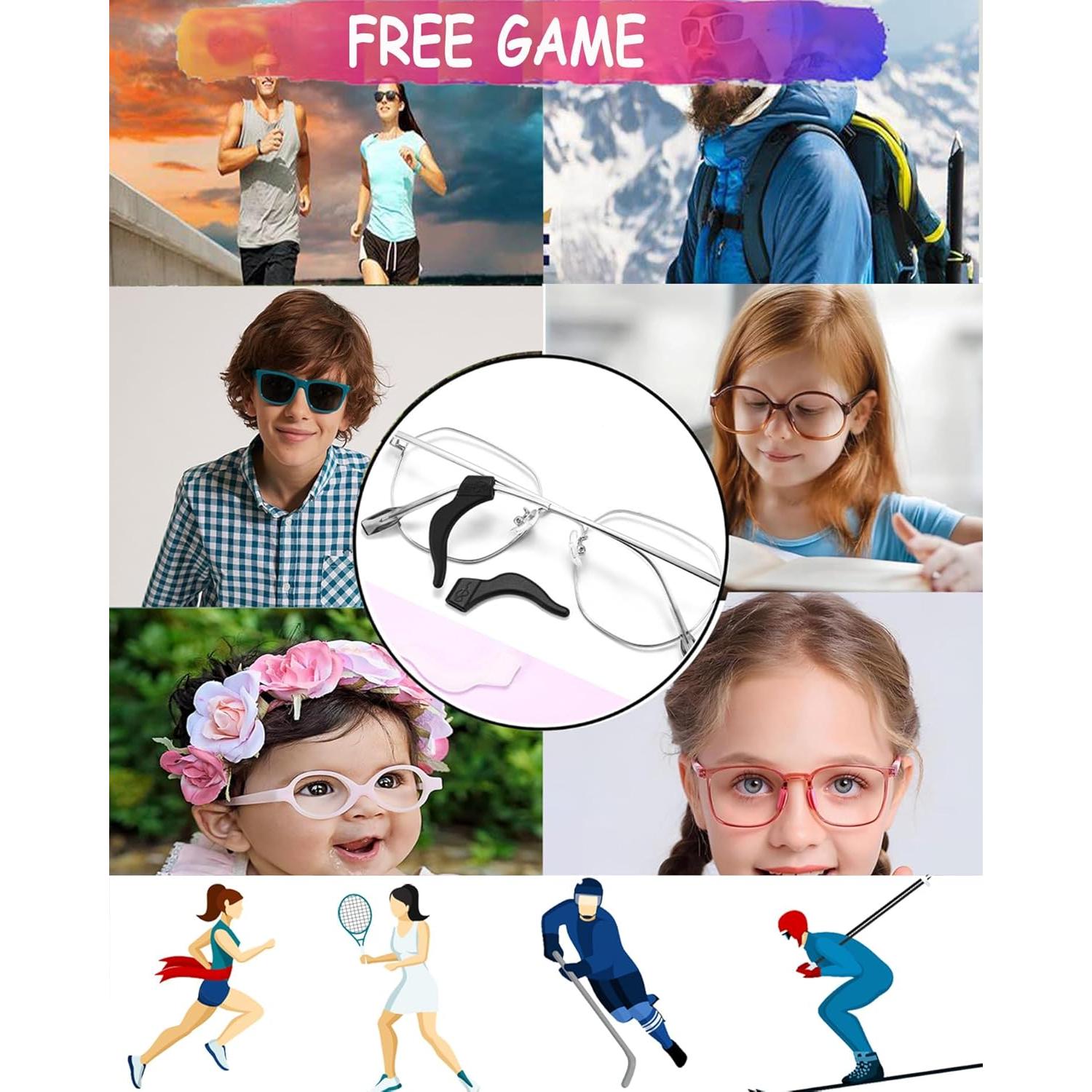 Grapas para Gafas AURAADORN 30 Pares Silicona Multicolor