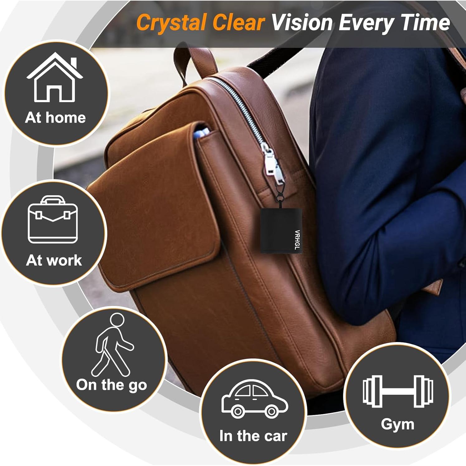 Kit de limpieza de gafas VRHGL, 4 paños microfibra 15x15cm