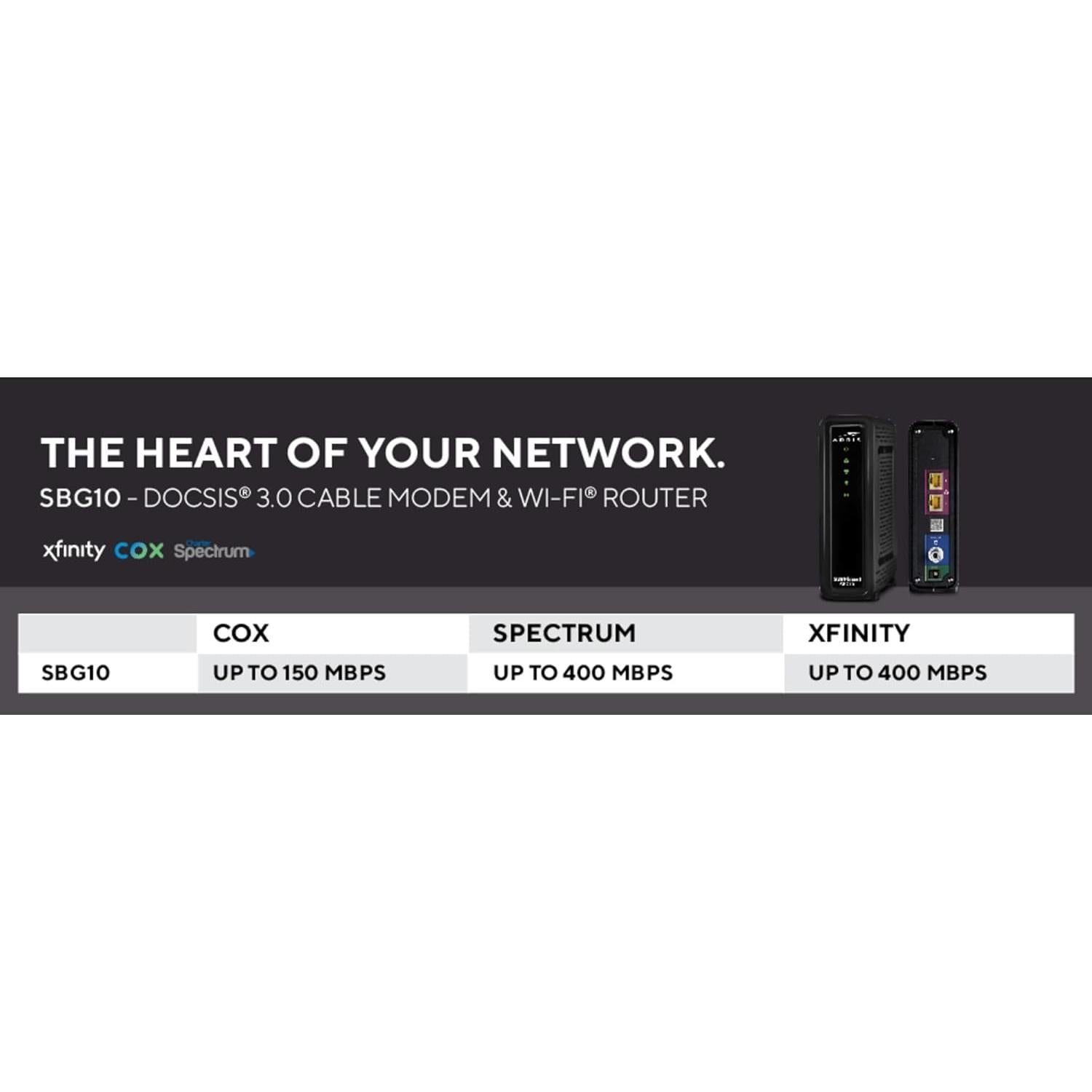 Módem y Router ARRIS SBG10 DOCSIS 3.0 WiFi AC1600