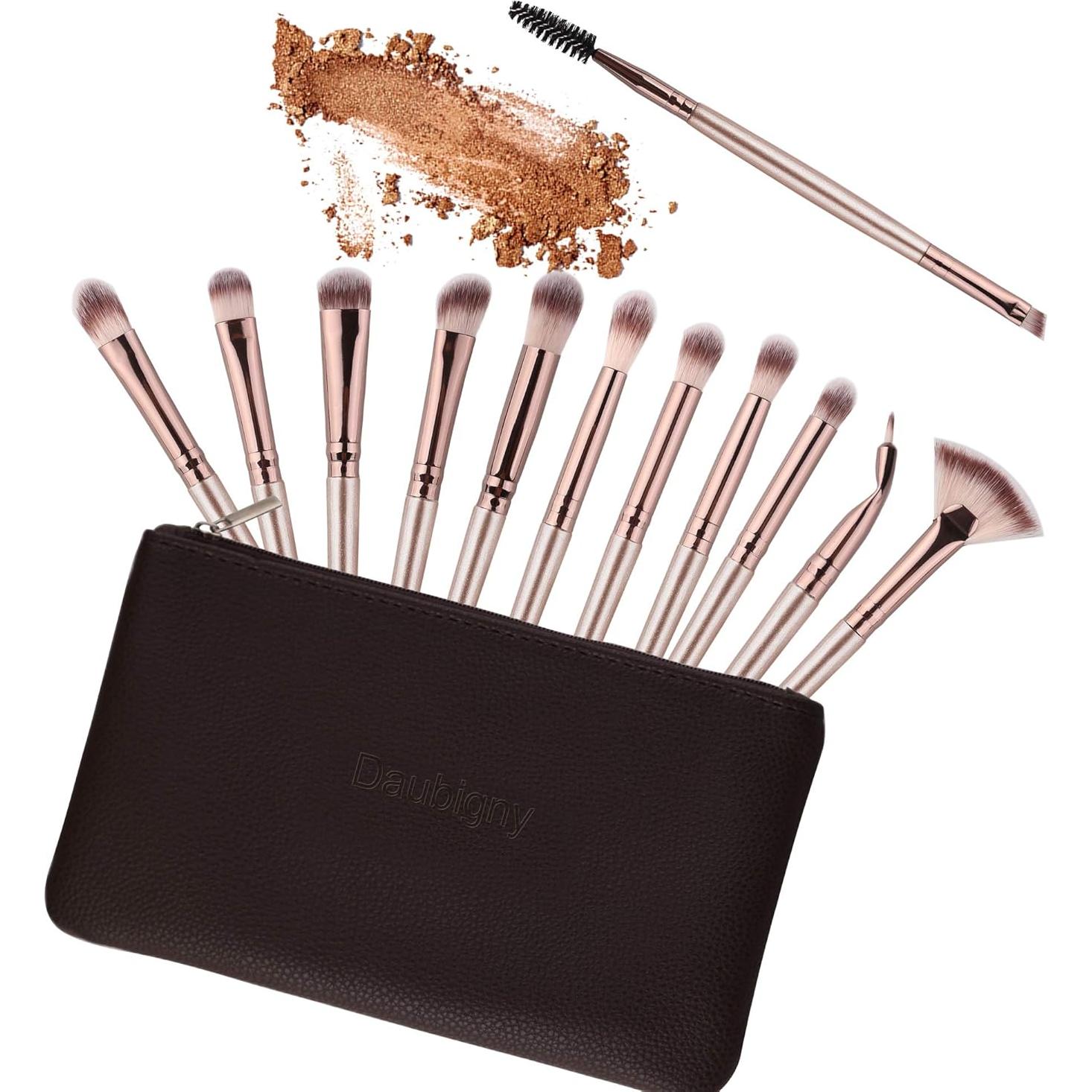 Set de Pinceles de Maquillaje Daubigny 12 PCS para Ojos